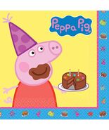 Peppa Pig Lunch Dinner Paper Napkins Birthday Party Supplies 16ct Tableware - $8.38 CAD