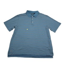 Ping Shirt Mens L Blue white stripe Golf Polo lightweight golfing - $15.82