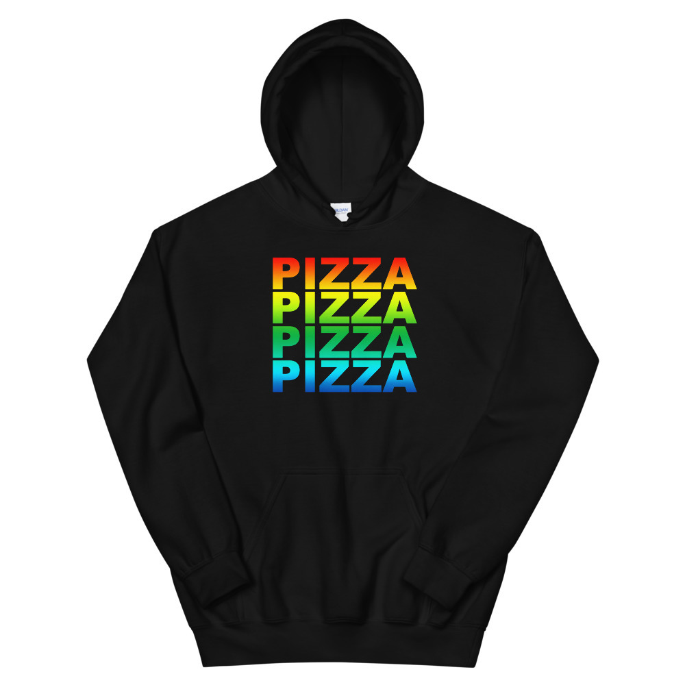 Beer Retro Rainbow Vintage Pizza Gift Unisex Hoodie