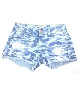 Womens Terranova Button Fly Ripped Shorts Size S Blue Denim Camouflage NWOT - £12.37 GBP