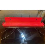  Vintage red metal spice rack for wall or shelf: holds 6 spice jars up t... - $30.00