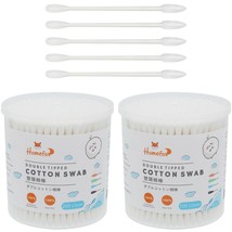 Cotton Swabs Precision Pointed 400 Count Pointy Organic Cotton Buds Doub... - $338.59 MXN