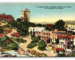Lombard Street View San Francisco California CA UNP Linen Postcard H23 - $2.92