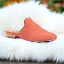 $195 Eileen Fisher Dion Suede Mule 8 Persimmon Slip Ons Lightly Padded S... - $106.72