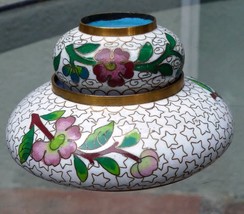 Cloisonne Ass Tray small tray enamel brass 3X3.X1" - €42,14 EUR