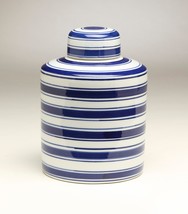 AA Importing 59954 8 Inch Cylinder Blue &amp; White Ginger Jar - £51.43 GBP