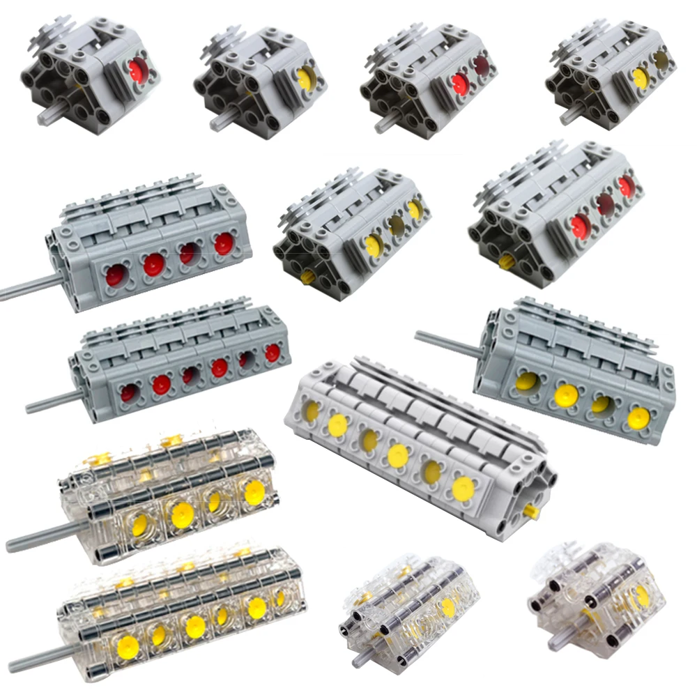 MOC B Technical Parts Kit V2 V4 V6 V8  V12 V14 Engine Cylinder Building Blocks B - $25.00