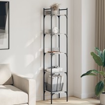 Bookshelf 5-Tier Grey Sonoma 35x30x174 cm Engineered Wood - £39.21 GBP