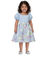 Ariel Girls Dress Blue Multicolor Disney Princess Little Mermaid Satin - $727.52 MXN