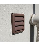 Deflecto 6&quot; Plastic Louvered Vent Hood Cover, Exterior Wall Cap, Fits 6&quot;... - $13.16
