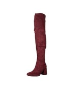 Nine West Womens 8.5 M Dark Red Faux Suede Block Heel Thigh High Boots N... - $78.39