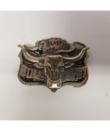 Vintage 1980 Texas Longhorn Bull$@#! Novelty Western Belt Buckle, Cowboy! - £19.42 GBP