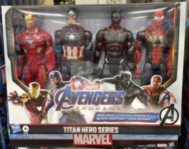 New Hasbro Marvel Avengers Endgame Titan Hero Series Pck Of 4 12&quot; Action Figures - £37.90 GBP