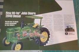 John Deere New 80 Horsepower 2840 Tractor Magazine Ad 1977 - £16.25 GBP