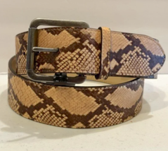 LAUREN Ralph Lauren Women&#39;s Faux Snakeskin Belt Size Large NTW 100% Cow ... - $59.35