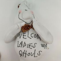VTG 28&quot;L Roman Inc. White Halloween Ghost &quot;Welcome Ladies &amp; Ghouls&quot; Deco... - $9.71 CAD