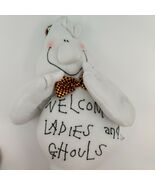 VTG 28&quot;L Roman Inc. White Halloween Ghost &quot;Welcome Ladies &amp; Ghouls&quot; Deco... - €5,95 EUR
