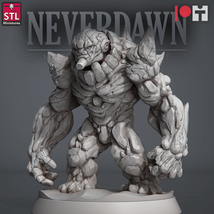 3D Printed STL Miniatures NeverDawn Red Sand Sand Golem 28 - 32mm War Gaming D&amp;D - £14.72 GBP+