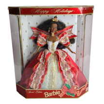 Vintage 1997 Mattel Happy Holidays Black Barbie Doll In Box # 17833 Christmas - £26.03 GBP