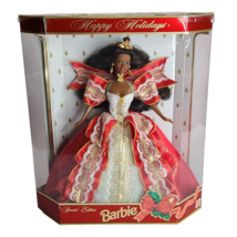 Vintage 1997 Mattel Happy Holidays Black Barbie Doll In Box # 17833 Christmas - £26.12 GBP