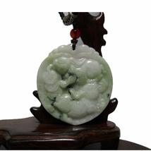 1.8&quot; China Certified Grade A Nature Jadeite Jade Double Wealth Rabbits a... - £26.72 GBP