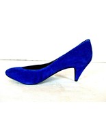 Jessica Simpson Blue Suede Leather Pumps Heels Shoes Women's 7 1/2 B (SW36) - $22.00