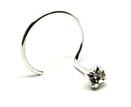 Perno de nariz 2 mm Juego de garras Cuadrado Cz transparente 22 g (0,6 mm)... - £4.14 GBP