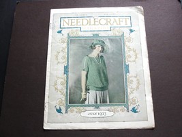 July 1923 Needlecraft Magazine, Gold- Dust Color Ad, Art Deco style items. - £19.75 GBP