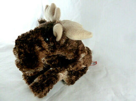 Plush Moose by Douglas Cuddle Toys 9&quot; bean bag Silky Soft veriegated brown - $259.97 MXN