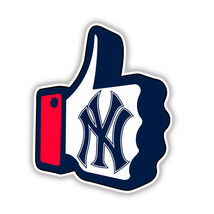 New York Yankees Thumbs Up Logo Baseball Fan Sticker Vinyl Decal (Style #3) - $4.50+