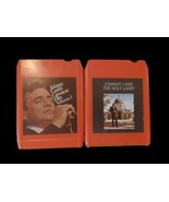 JOHNNY CASH THE HOLY LAND &amp; GREATEST Hits Volume 1 Red 8-Track TRACK Tapes - $14.25
