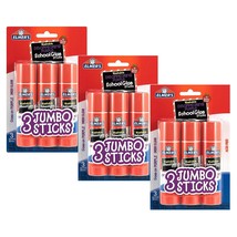 Elmers E579 Jumbo Disappearing Purple School Glue Stick, 1.4 Ounce, 3 Packs of 3 - $46.99