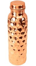 Prisha India Craft 900ml / 30oz - Set of 2 - Pure Copper Water Bottle Copper Wat - £35.08 GBP