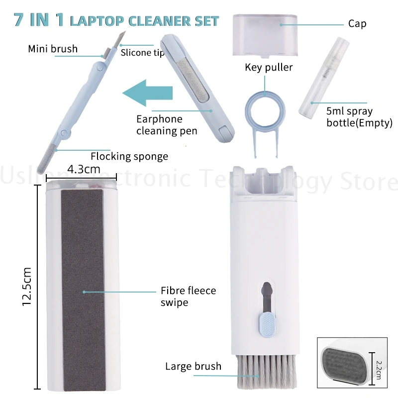 Game Fun Play Toys 7-in-1 Computer Keyboard Cleaner Brush Kit Earphone Cleaning  - £23.54 GBP