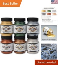 Vibrant Metallic Acrylic Paint Set - 6 Colors, 2.25oz Bottles for Artistry - $47.00