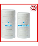 Versatile 18-Pack Mason Jar Lids: 9 Wide &amp; 9 Regular for Home Preservation - $285.50 MXN