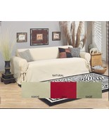 100% Cotton Roundarm Twill one-piece LOVESEAT Slip cover IN FOUR COLORS NEW - $69.99