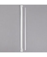 100 7-3/4'' Jumbo Translucent Wrapped Straws - $7.52