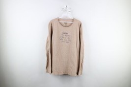 Life Is Good Womens XL Spell Out Happy Hour Dog Camping Long Sleeve T-Shirt - £23.45 GBP