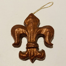 Christmas Ornament Fleur De Lis Bronze Colored 4&quot; New Orleans Louisiana - £7.91 GBP