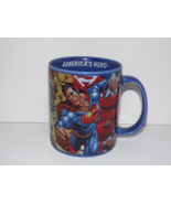 Superman America&#39;s Hero Coffee Cup Mug Blue DC Comic 16 Oz. Pre-Owned (L) - £18.68 GBP