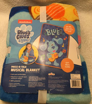 Nickelodeon Blue’s Clues Press-N-Talk Musical Blanket 30”x43” - Blue - £7.47 GBP