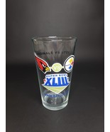 Super Bowl XLIII Pittsburgh Steelers Arizona Cardinals Logo Pint Beer Glass - $241.39 MXN