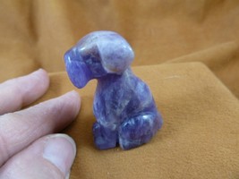 Y-DOG-AI-565) PURPLE AMETHYST CRYSTAL FOX AIREDALE Terrier dog gemstone ... - $19.99