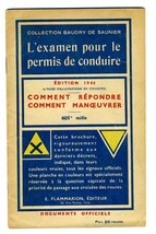 French Driver&#39;s License Manual 1946 The Exam for a Driving License - $44.50
