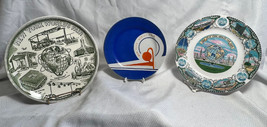 Vtg New York World&#39;s Fair Plate Lot Of 3 N.Y.W.F. 1930&#39;s -1960&#39;s Made IN... - $49.95
