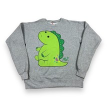 Moriah Elizabeth Merch Pickle the Dinosaur Green Graphic Gray Sweatshirt... - £28.22 GBP