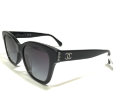 CHANEL Sunglasses 5482-H-A c.1716/S6 Black Cat Eye Pearl Frames Purple Lenses - £177.29 GBP