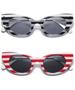 2 Pack Retro Vintage Inspired Cat Eye Sunglasses For Women Chic Trendy G... - £13.02 GBP