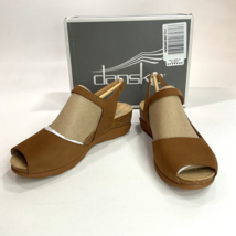 Dansko Marcy Wedge Sandal Tan Nubuck Leather Women&#39;s EU 38 US 7.5-8 New!... - $100.52 CAD